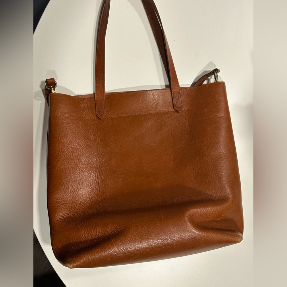 Madewell Transport Tote Womens English Saddle Brown Leather Crossbody